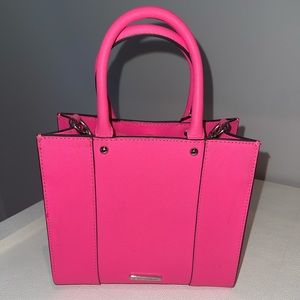 Rebecca Minkoff hot pink mini MAB tote crossbody